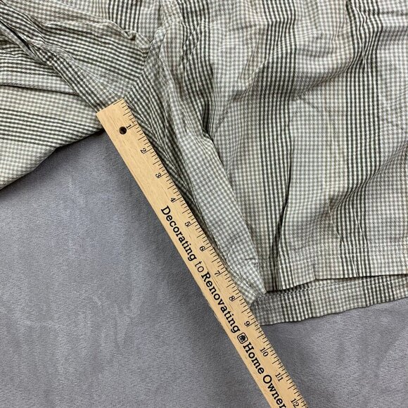 Lululemon Mens Shorts 36 Beige White Plaid Chino Nylon Spandex Stretch 9" Inseam - Picture 5 of 7